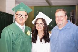 Bill Zinn with Bolun Zhang China and host daughter Jun Liu China graduation